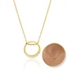 ECARLA naszyjnik ze stali szlachetnej pozłacanej KOŁO NST2150
