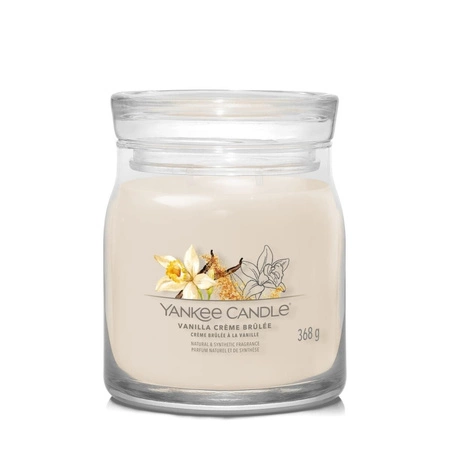 YANKEE CANDLE Signature Średnia świeca w słoiku VANILLA CREME BRULEE 368g