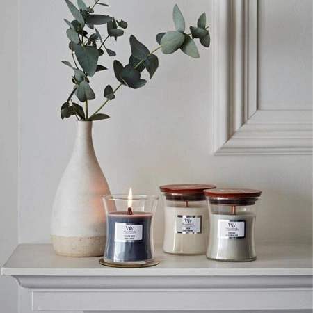 WOODWICK PlusWick mała świeca w słoiku LINEN 85g