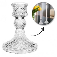 ECARLA świecznik dekoracyjny szklany Glamour 10cm SW10