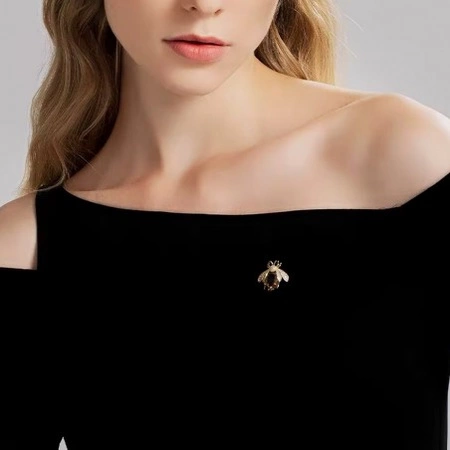 ECARLA broszka kryształowa Owad BZ216