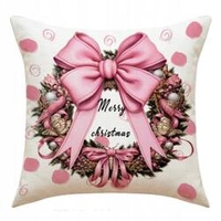 ECARLA Zima świąteczna poszewka na poduszkę 45x45cm Wieniec POD120