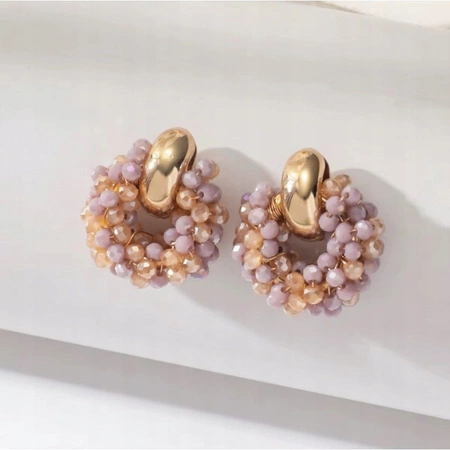 ECARLA kolczyki WIANUSZKI z koralikami K1712