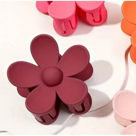 ECARLA spinka-klamra do włosów Kwiatek pastel Bordowa SP152BOR