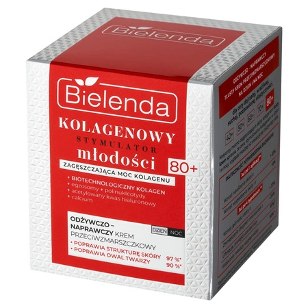 BIELENDA Kolagenowy Stymulator Młodości krem do twarzy dzień i noc 80+ 50ml