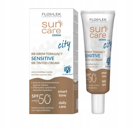 FLOSLEK Sun Care Derma City krem BB tonujący Sensitive WTP SPF50+ 30ml