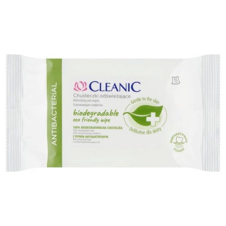 CLEANIC Antibacterial Eco chusteczki 15szt