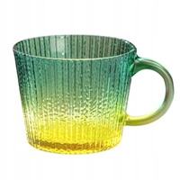 ECARLA filiżanka ryflowana duża 380ml Zieleń Ombre SZK176