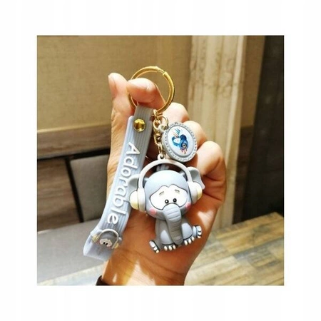 ECARLA brelok do kluczy Słonik w Słuchawkach BRL260