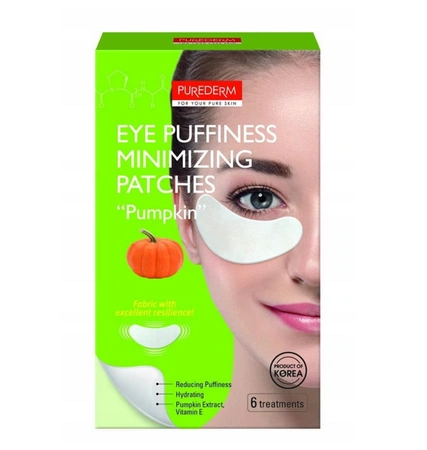 PUREDERM płatki pod oczy koreańskie Eye Fuffiness Minimizing Patches Dynia 6szt