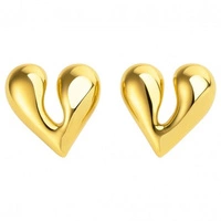 ECARLA kolczyki ze stali szlachetnej platerowanej 14k złotem KST3436