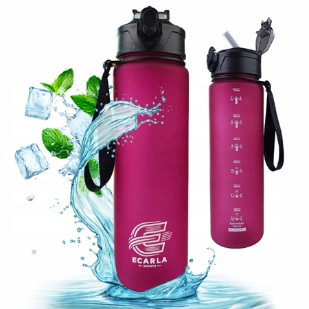 ECARLA Sports bidon butelka na wodę 750ml matowy Bordo BD49