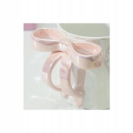 ECARLA kubek opalizujący z różową kokardką Pink Bow CUP23 350ml