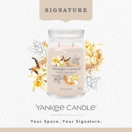 YANKEE CANDLE Signature Duża świeca w słoiku VANILLA CREME BRULEE 567g