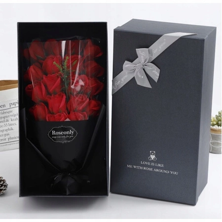 ECARLA bukiet zapachowych róż mydlanych w pudełku 18szt Czerwone BUK04CZE