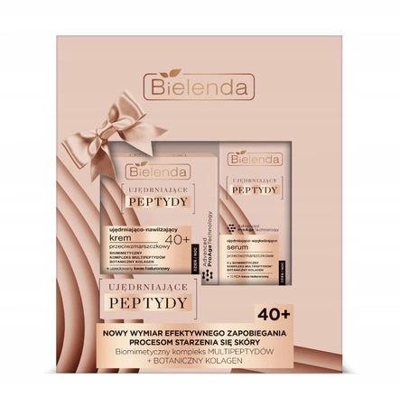 BIELENDA Ujędrniające Peptydy zestaw do twarzy 40+ (krem 50ml + krem pod oczy 15ml)