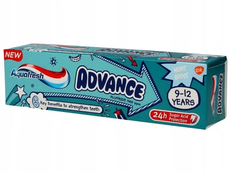 AQUAFRESH Advance pasta do zębów dla dzieci 9-12 lat 75ml