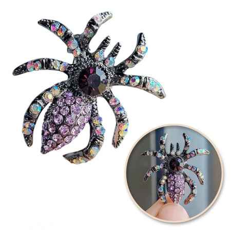 ECARLA broszka z kryształkami Pająk BZ190