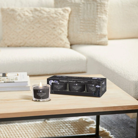 YANKEE CANDLE Signature Mini Zestaw 3 świec w słoiku MIDSUMMER'S NIGHT 3x37g