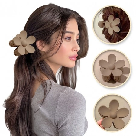 ECARLA spinka-klamra do włosów Kwiatek pastel Beżowy SP152K