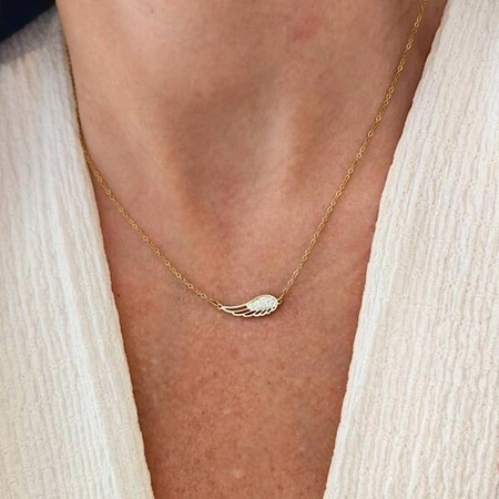 ECARLA naszyjnik ze stali szlachetnej pozłacanej NST1614