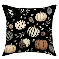 ECARLA Jesień poszewka na poduszkę 45x45 BOHO DYNIE LIŚCIE POD242