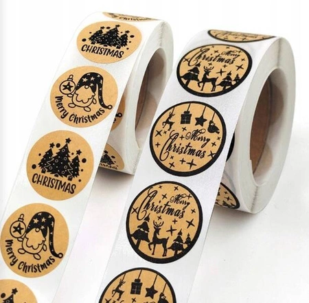 ECARLA naklejki Merry Christmas NNK15 500szt