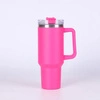 ECARLA kubek termiczny z uchwytem i rurką 1000ml Fuksja CUP10
