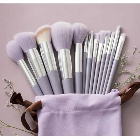 ECARLA zestaw pędzli do makijażu etui pudełko Fiolet PZ28FIO 13szt