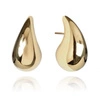 ECARLA kolczyki ze stali szlachetnej platerowane 14k Krople 1,6cm KST3376