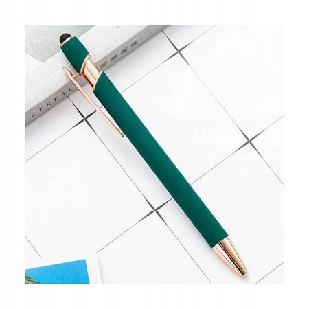 ECARLA długopis metalowy touch pen soft touch Zieleń DL03