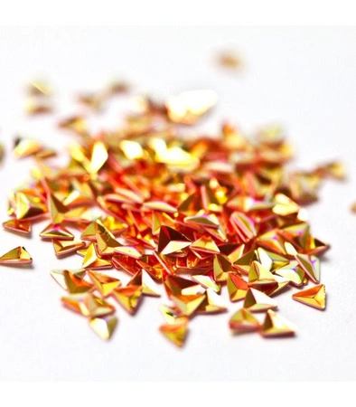 NEESS Blink Efekt Jet ozdoba na paznokcie trójkąty 3409 Złoty 1g