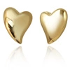 ECARLA kolczyki ze stali szlachetnej platerowane 14k Serca KST3383