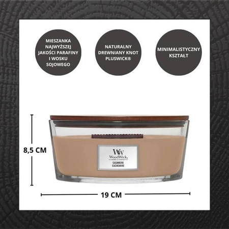 WOODWICK Core Hearthwick świeca w słoiku elipsa CASHMERE 453,55g