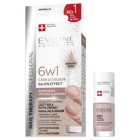 EVELINE Nail Therapy odżywka do paznokci Care&Colour 6w1 Shimmering Nude 5ml