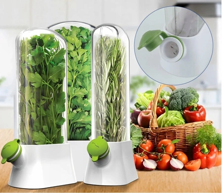 ECARLA pojemnik do przechowywania świeżych ziół do lodówki POJ09