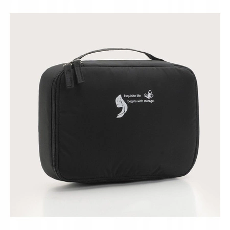 ECARLA kosmetyczka rozkładana, organizer Czarna KS30CZ