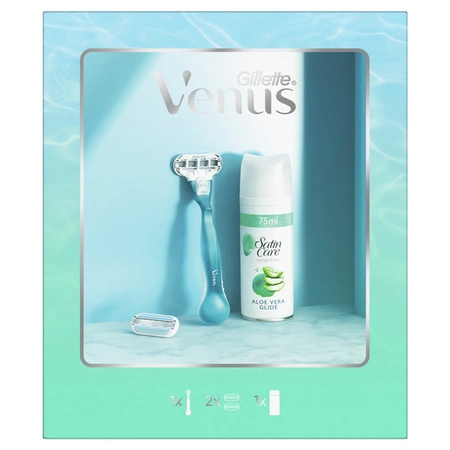 GILLETTE Venus Smooth zestaw [maszynka + ostrze + żel do golenia 75ml] 