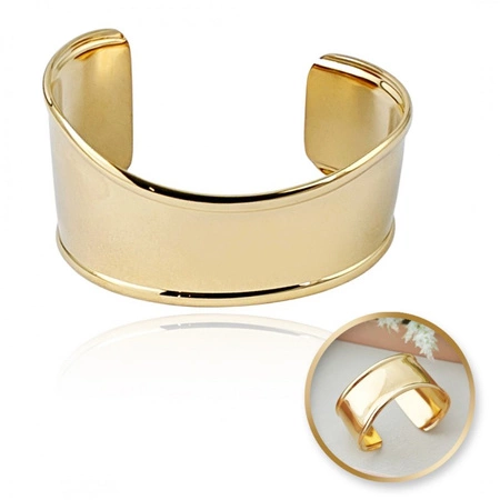 ECARLA bransoletka na rękę ze stali chirurgicznej pozłacanej BST1538