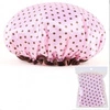 ECARLA czepek ochronny na włosy, do spania KROPKI Różowy KCZ01