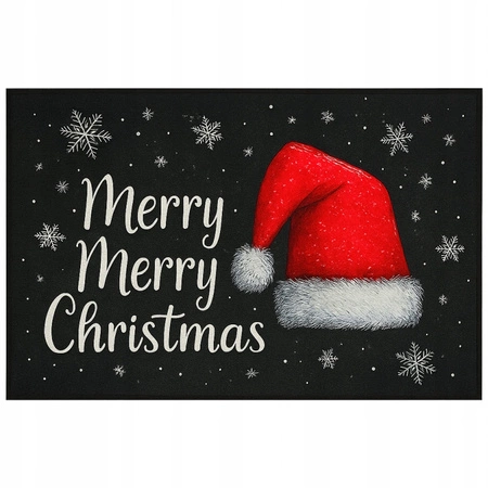 ECARLA dywanik wycieraczka świąteczna 60x90cm CZAPKA MIKOŁAJA DYW15
