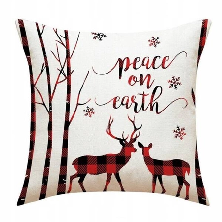 ECARLA Zima świąteczna poszewka na poduszkę 45x45cm Peace on Earth POD123