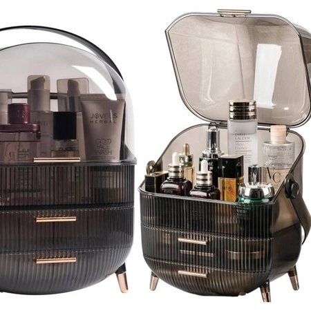 ECARLA organizer szkatułka na kosmetyki biżuterię Czarny CB54