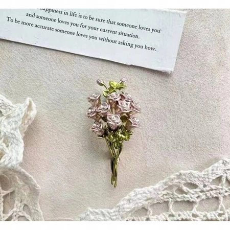 ECARLA broszka ozdobna Bukiet Róż BZ165