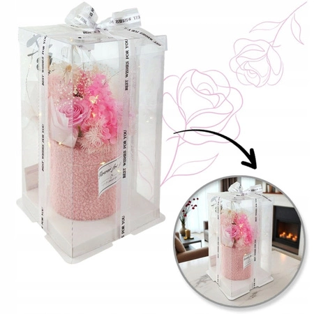 ECARLA Flower Box bukiet zapachowych kwiatów mydlanych w pudełku LED BUK21