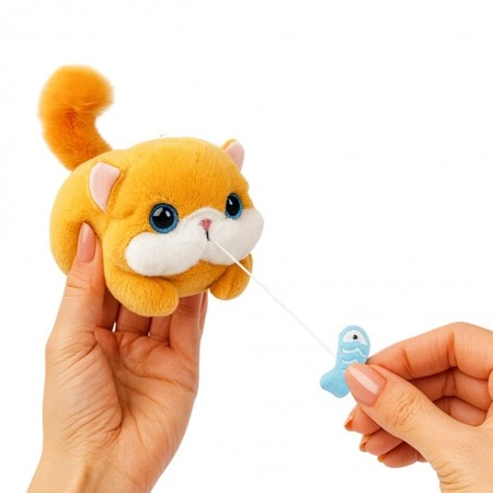 ECARLA brelok do kluczy KOT ŁAPIĄCY RYBĘ Szary BRL398SZ