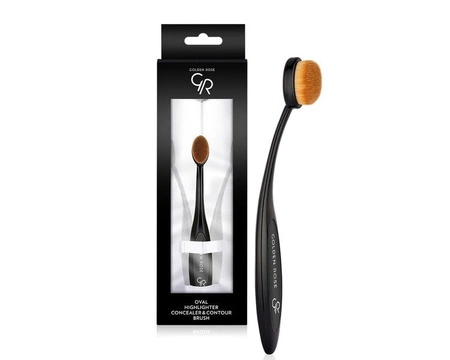 GOLDEN ROSE Brush Oval Highlighter Concealer&Contour - szczoteczka do makijażu mała 025