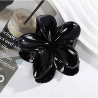 ECARLA spinka-klamra do włosów kwiat Moana Czarna Błyszcząca SP329CZ