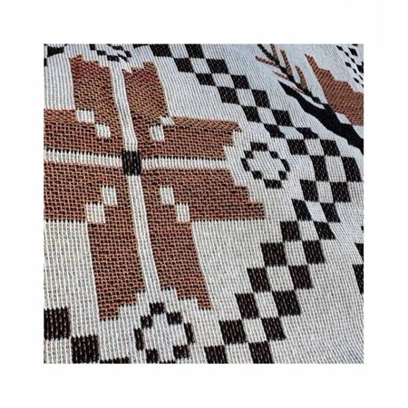 ECARLA koc Boho pleciony dwustronny z frędzlami 130x 180cm KOC15WZ1