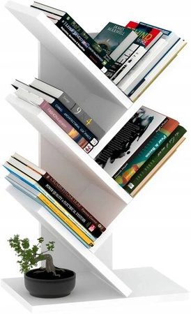 ECARLA regał 5 półek na książki na biurko SZ36B